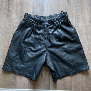 Vintage leather shorts